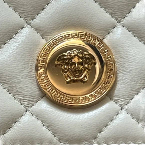 Versace Medusa Quilted Leather Clutch